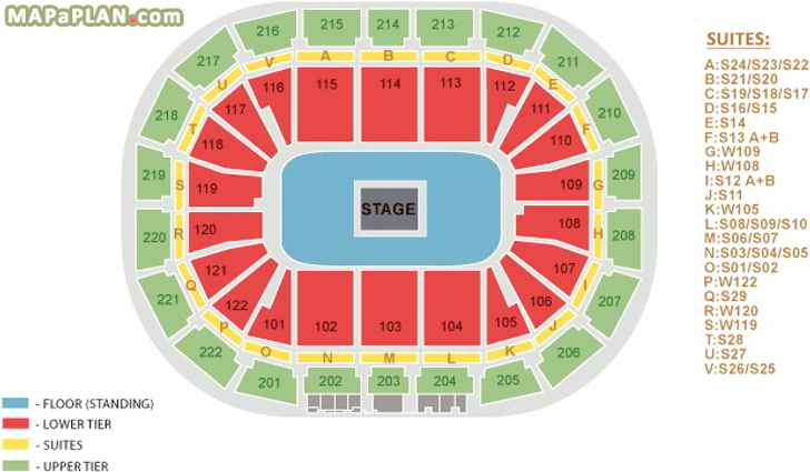 Centre round stage unreserved floor standing metallica Manchester AO Arena seating plan