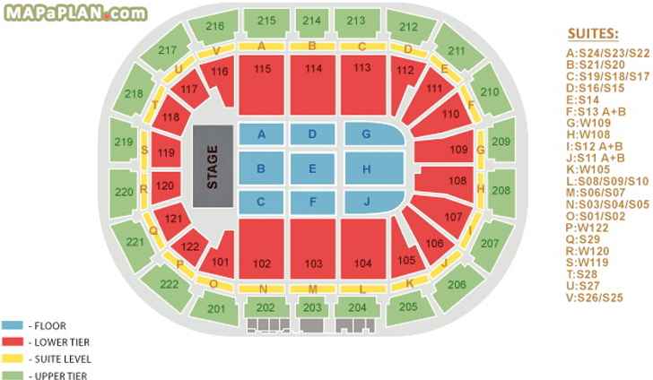 Key Arena Detailed Seating Chart