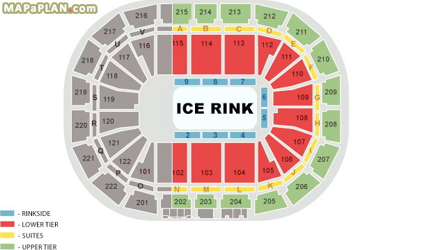 Ice rink skating disney on ice Manchester AO Arena seating plan