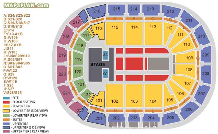 O2 Arena Seating Chart Basketball