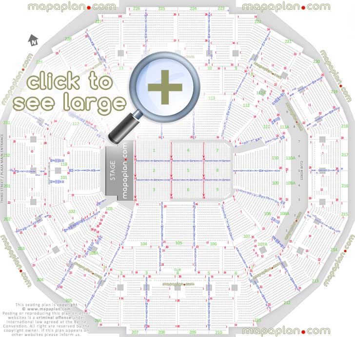FedExForum seat & row numbers detailed seating chart ...