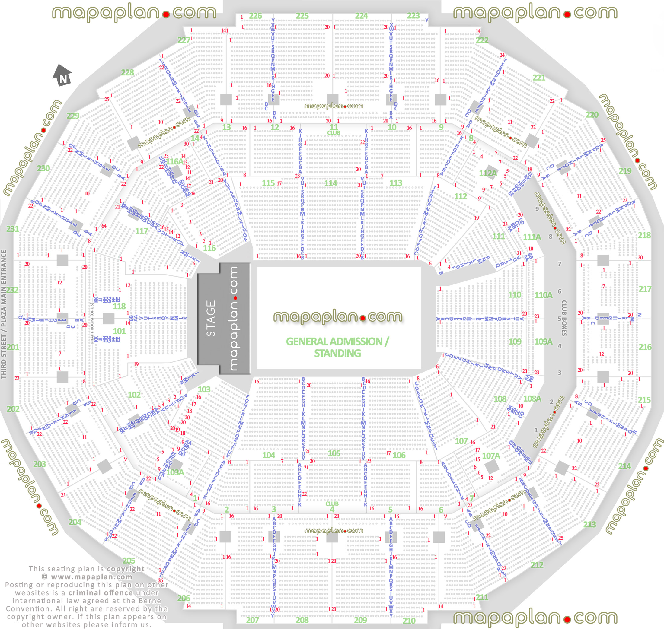 FedExForum General Admission (GA) floor standing concert