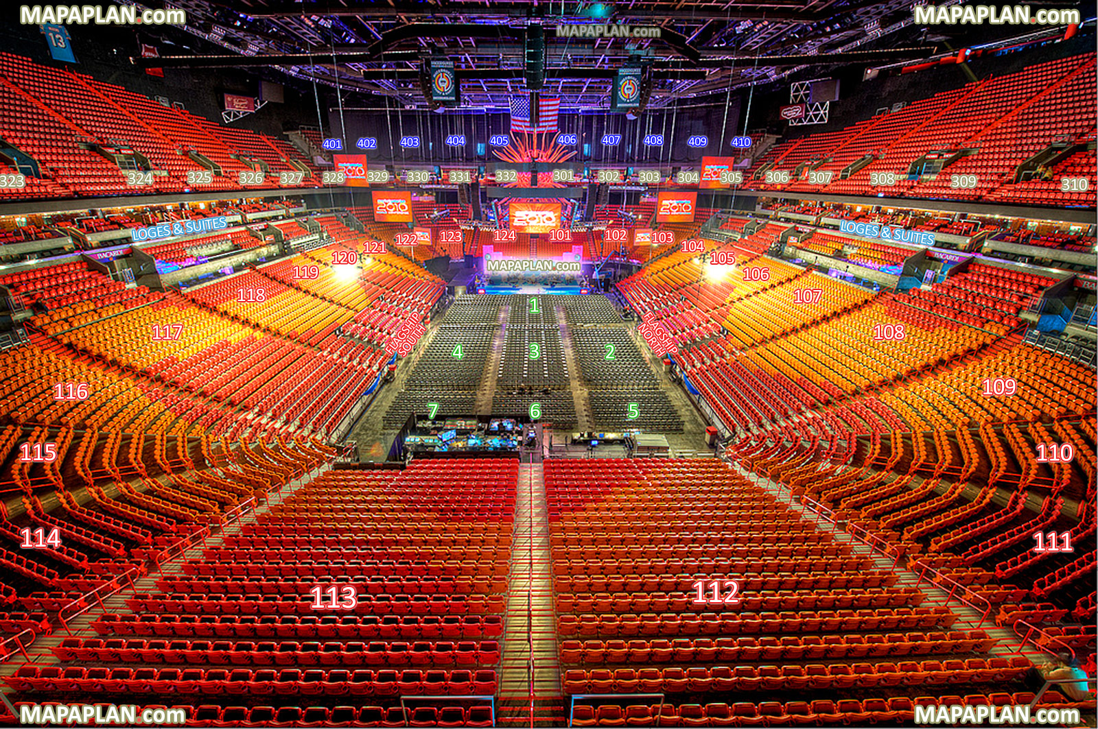 American Airlines Arena Floor Seating Chart