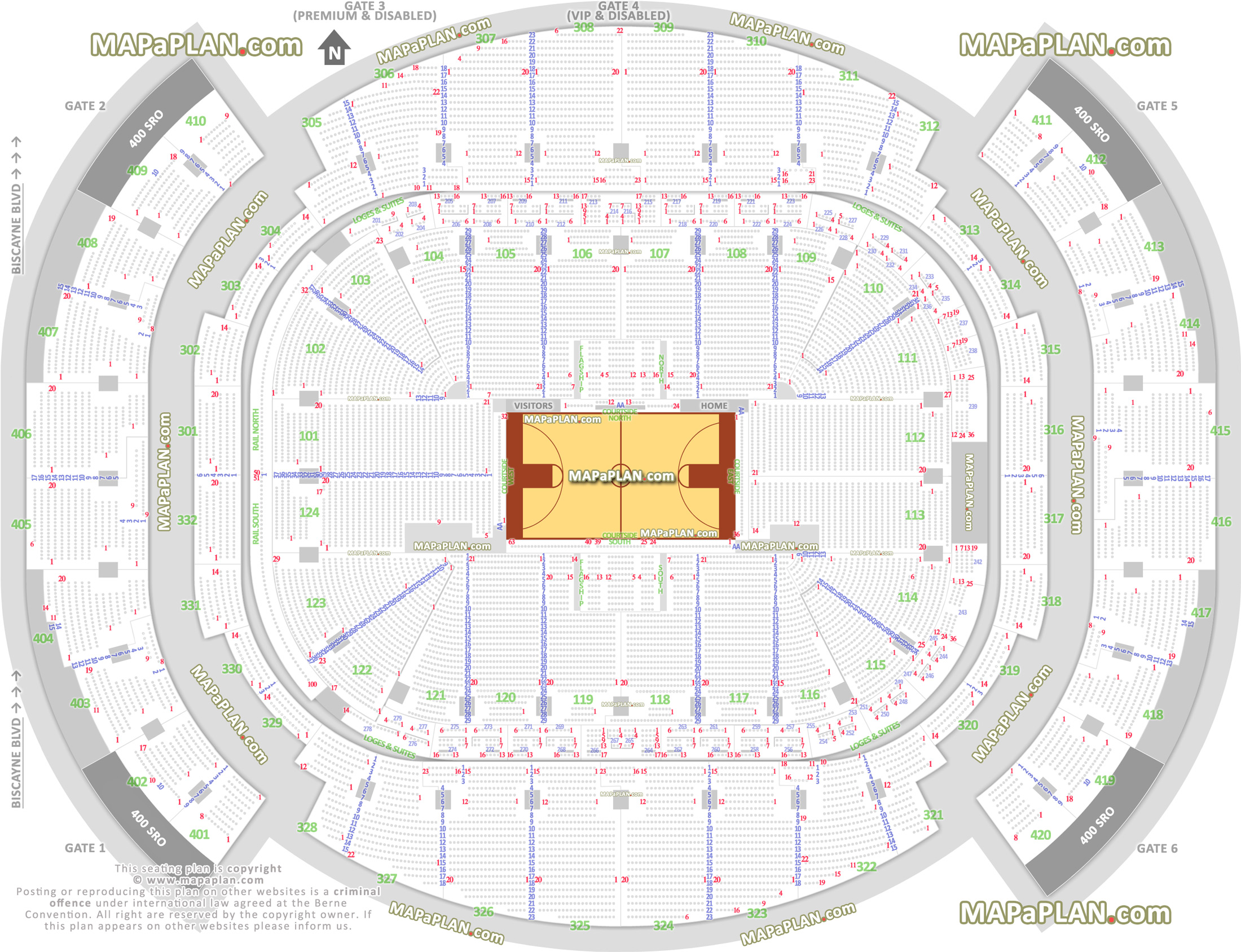 Detailed American Airlines Center Seating Chart