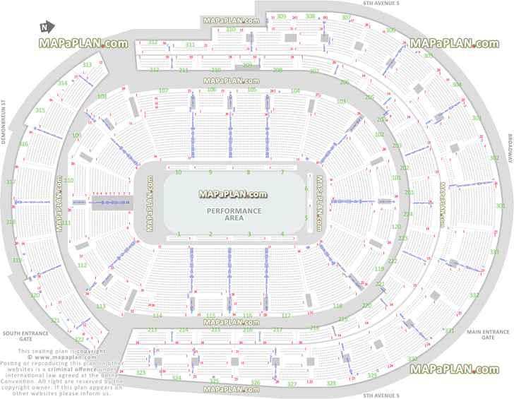 Bridgestone Arena Seating Chart With Rows And Seat Numbers