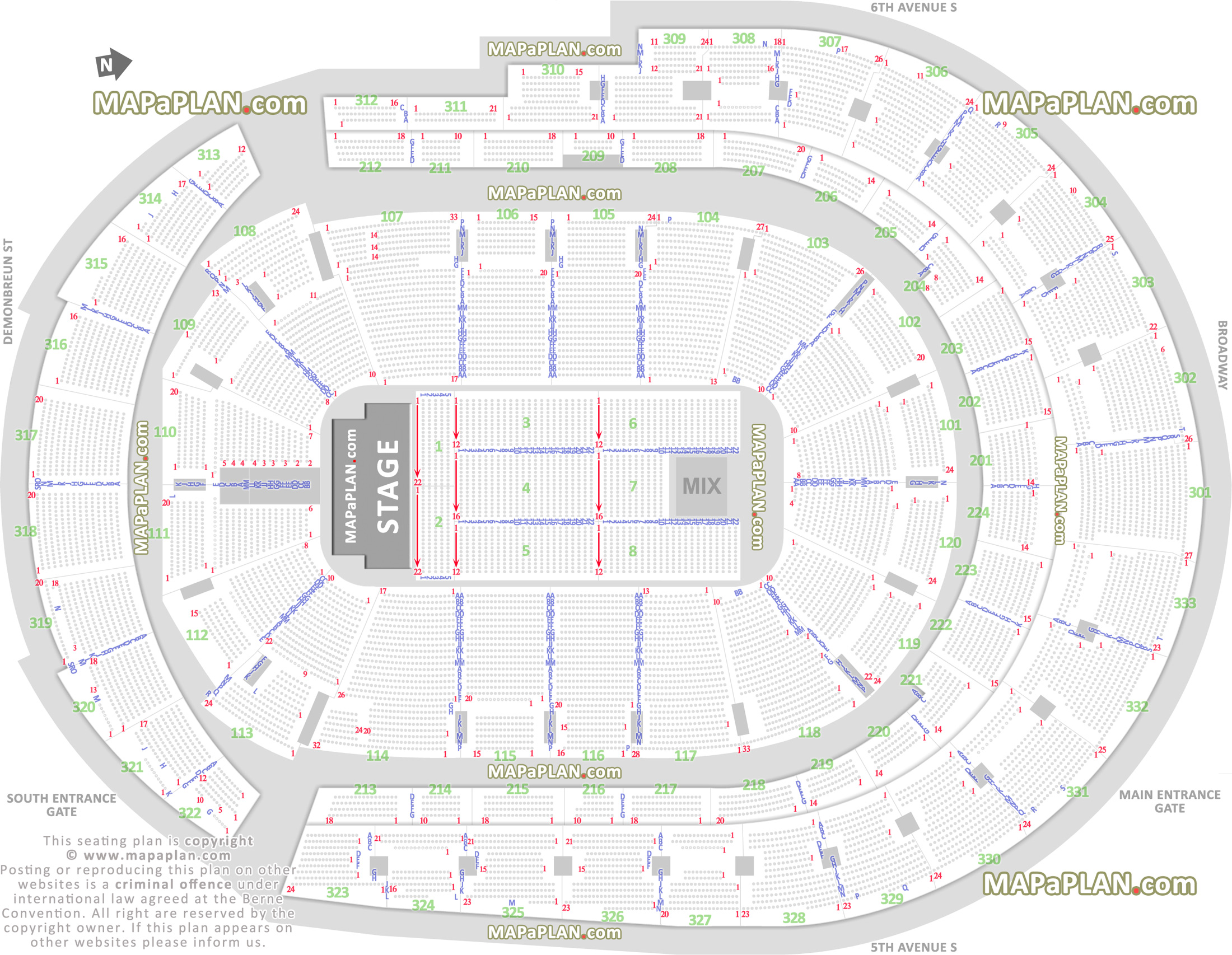 Bridgestone Arena Hockey Seating Chart