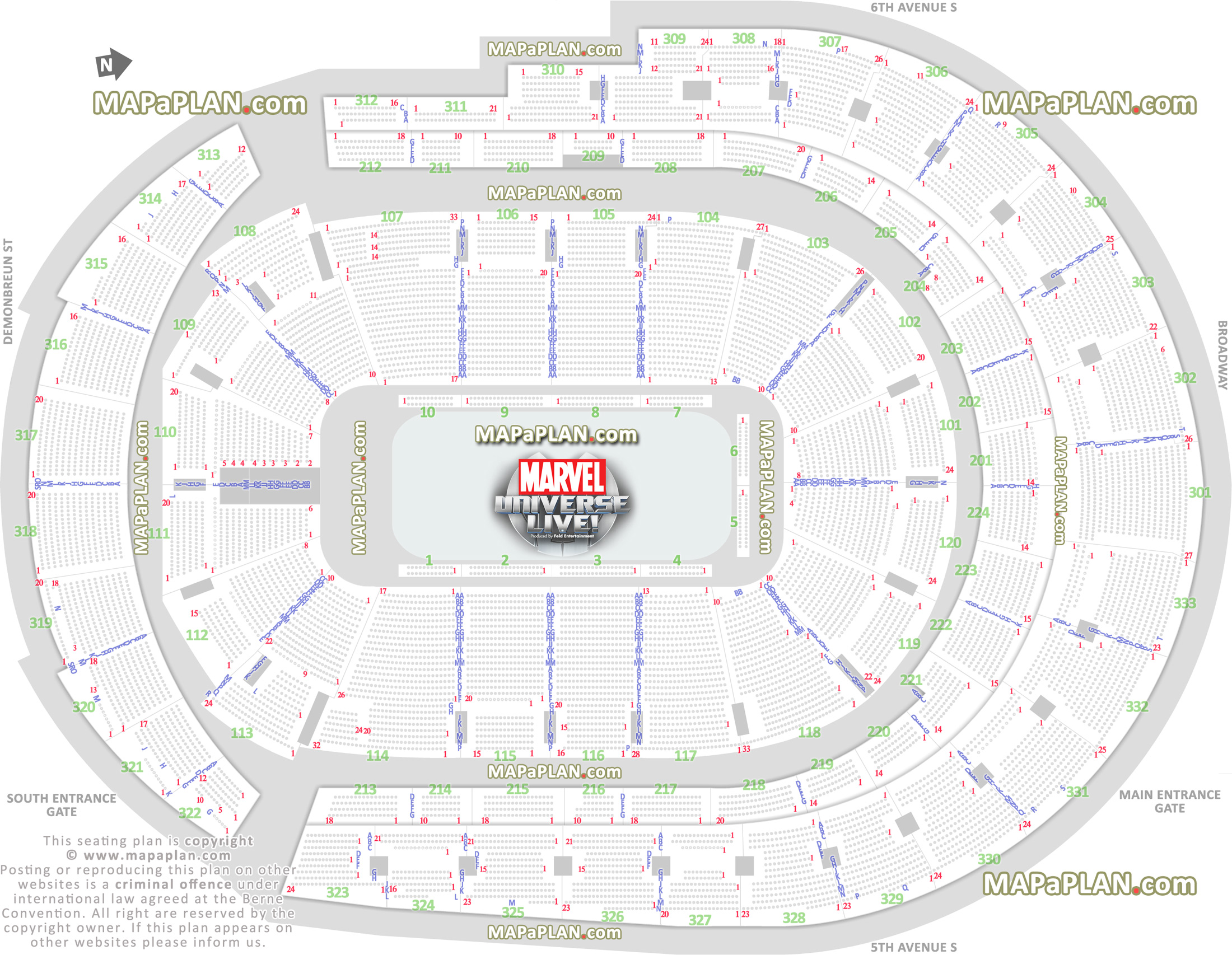 Bridgestone Arena Virtual Seating Chart