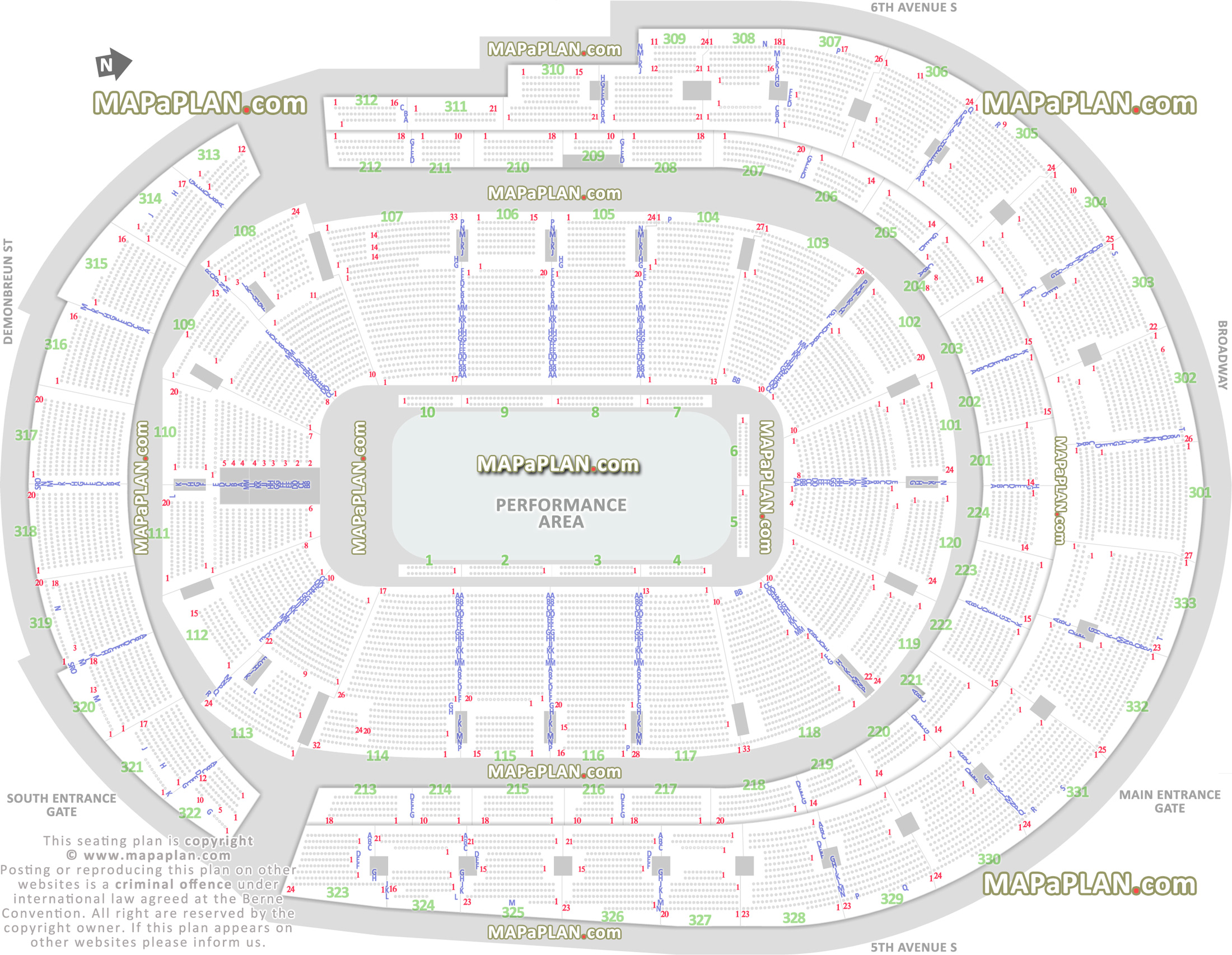 performance area shows monster jam walking dinosaurs nitro circus arenacross professional bull riders image how many seats row Nashville Bridgestone Arena seating chart