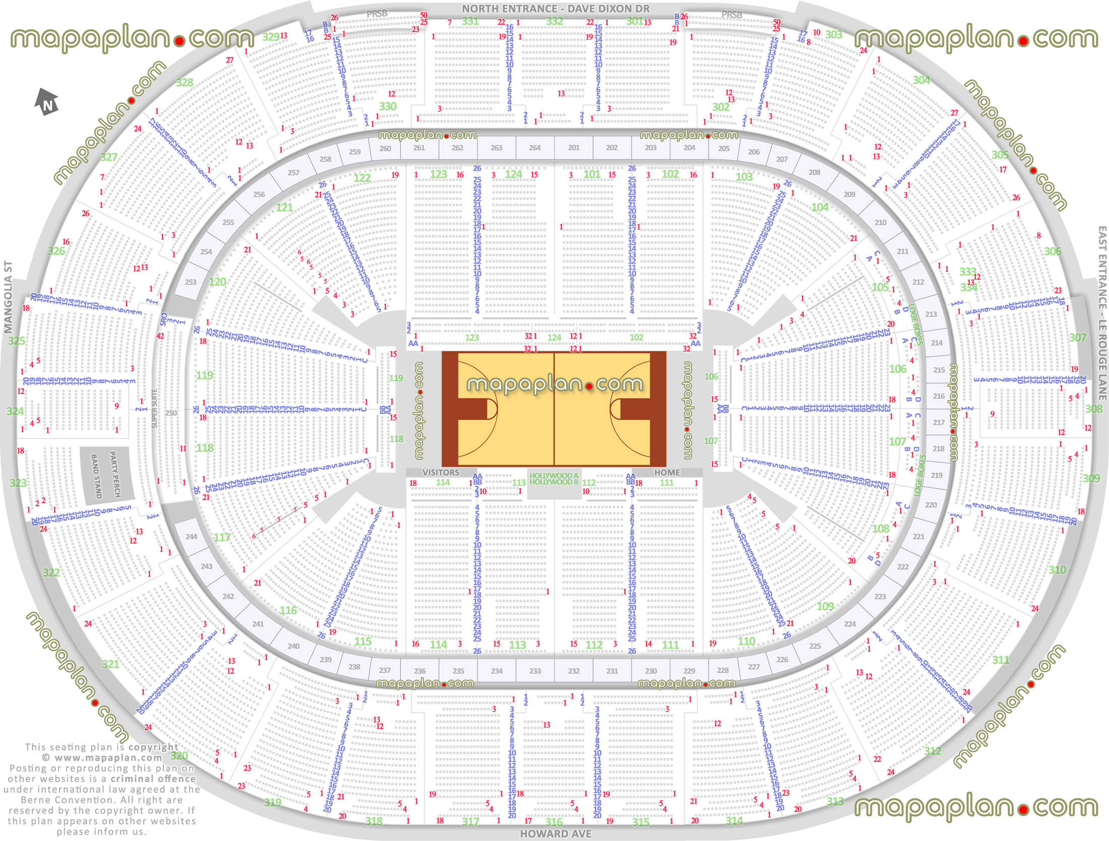 Pelicans Seating Chart