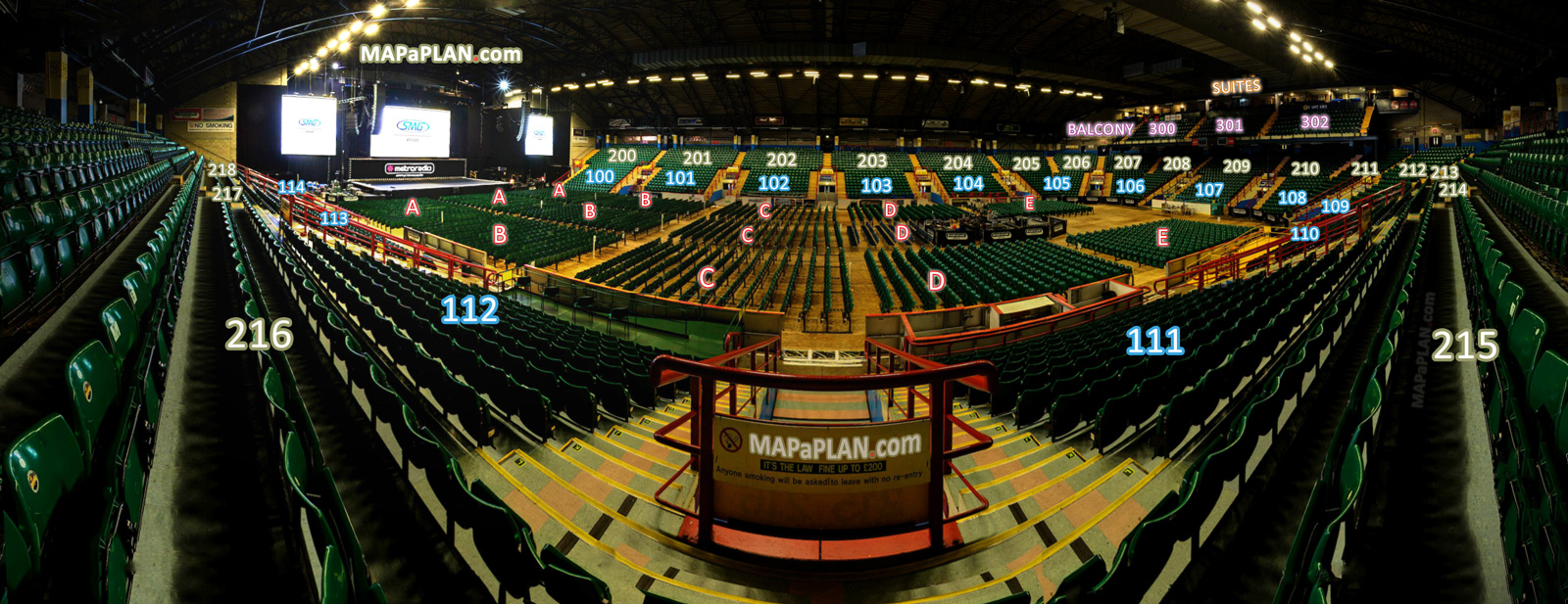 Newcastle Metro Radio Arena Seating Plan