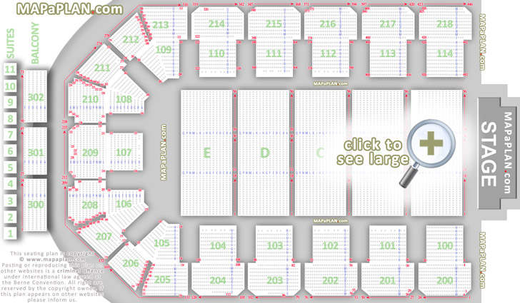 Detailed seat numbers row lettering concert chart with floor tiered balcony layout Newcastle Utilita Arena seating chart