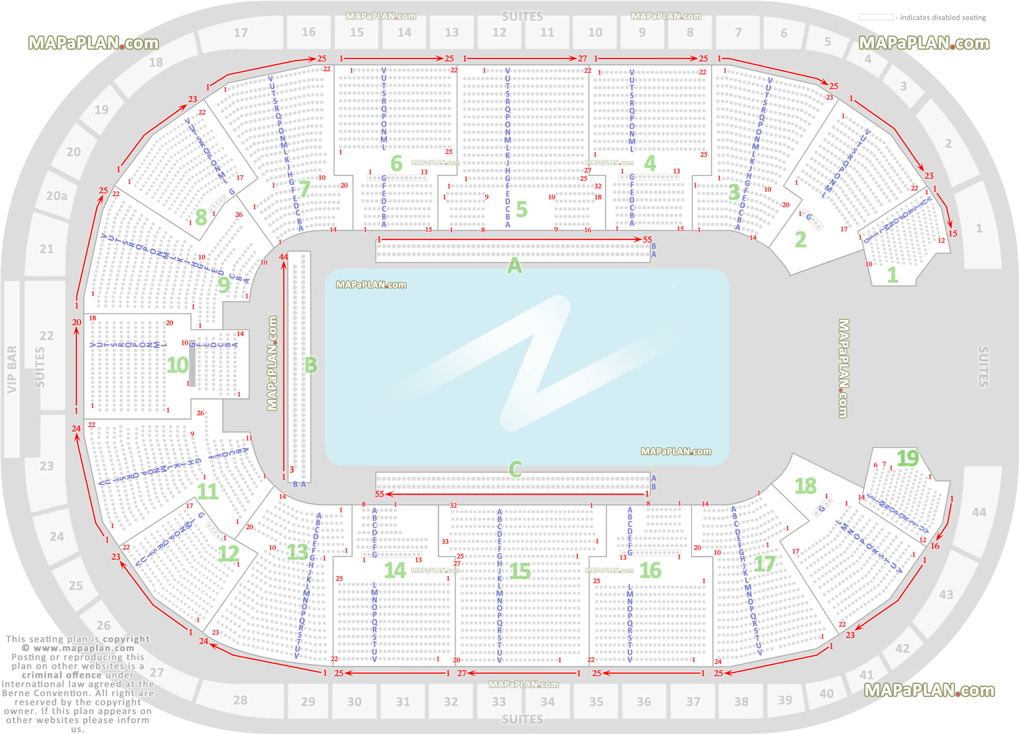 disney on ice panthers hockey find my seat guide showing blocks rows vip box suites arrangement Nottingham Motorpoint Arena seating plan