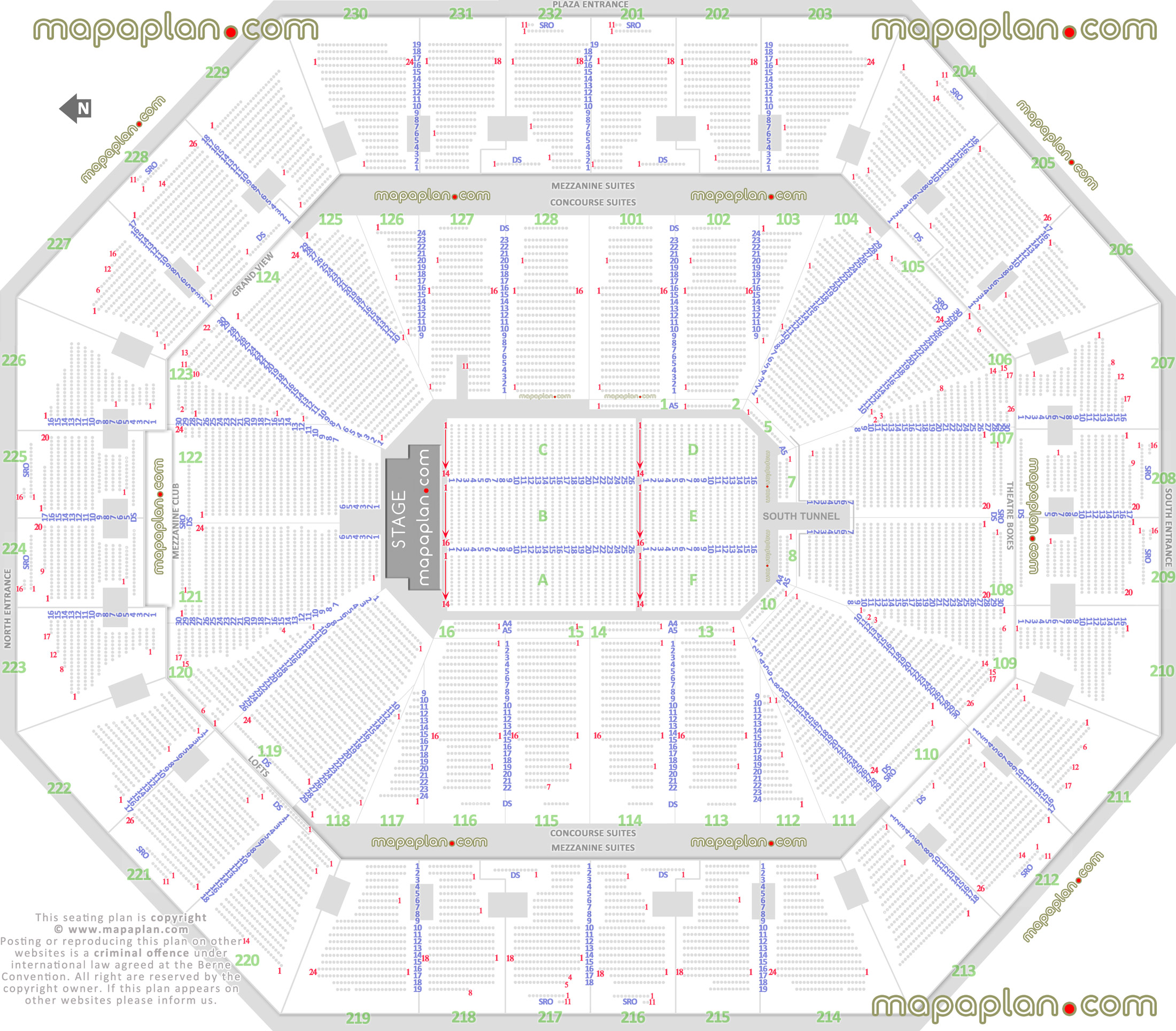 Stage West Seating Chart