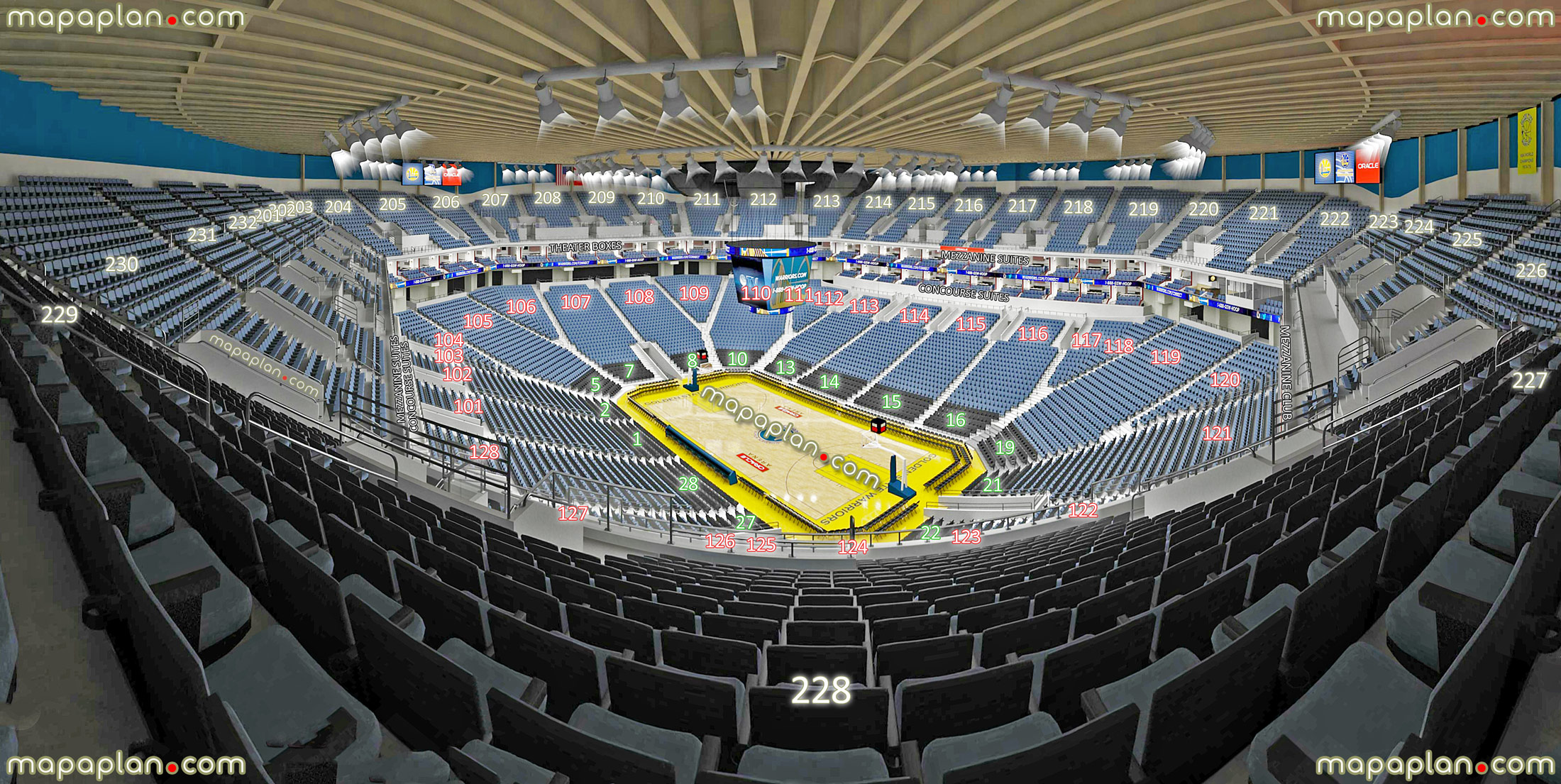 Oracle Arena - View from Section 228 - Row 17 - Seat 16 ...