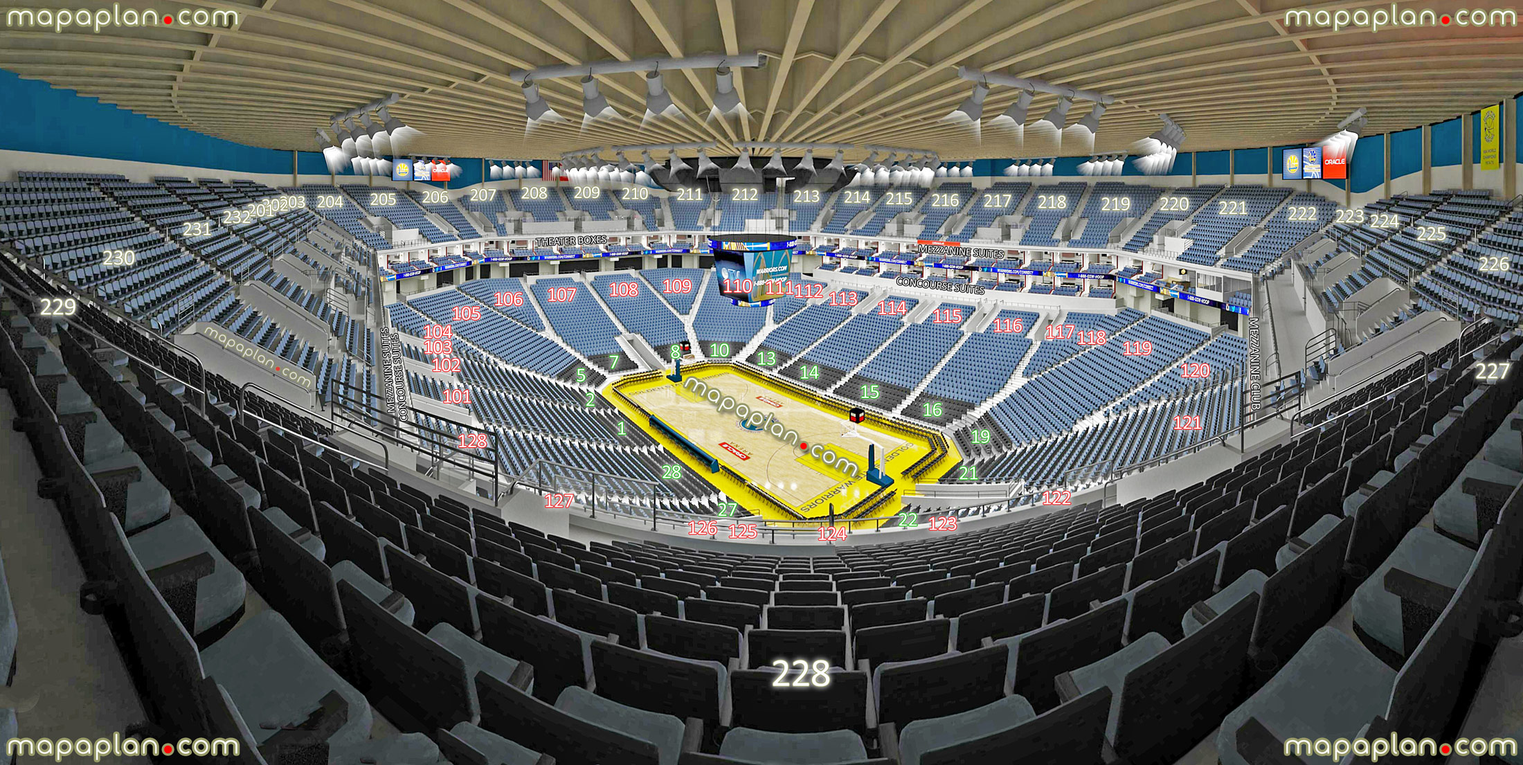 Golden State Warriors Oracle Arena Seating Chart