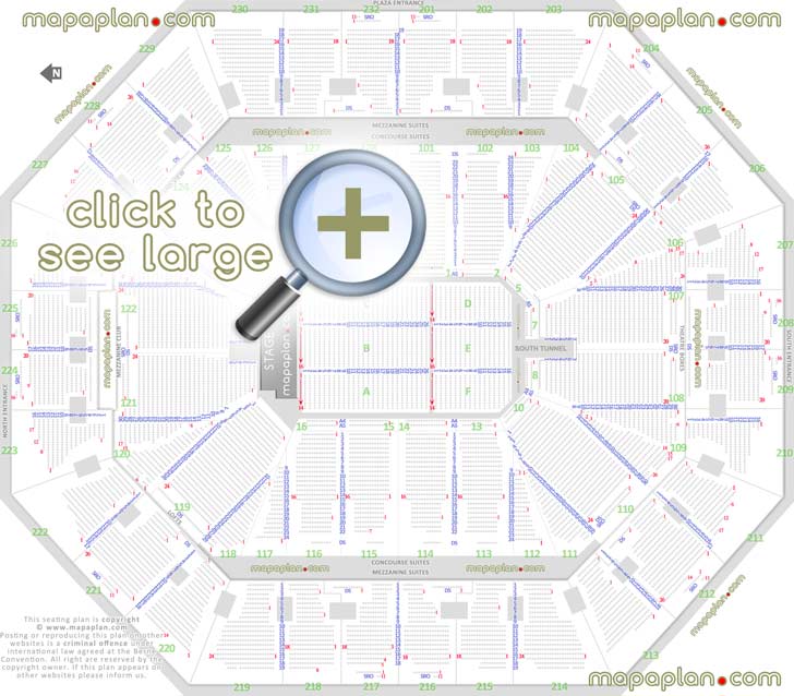 Oracle Arena seat & row numbers detailed seating chart ...