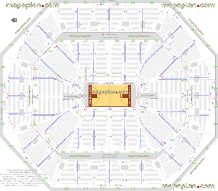 Oracle Arena Seating Chart With Row Numbers