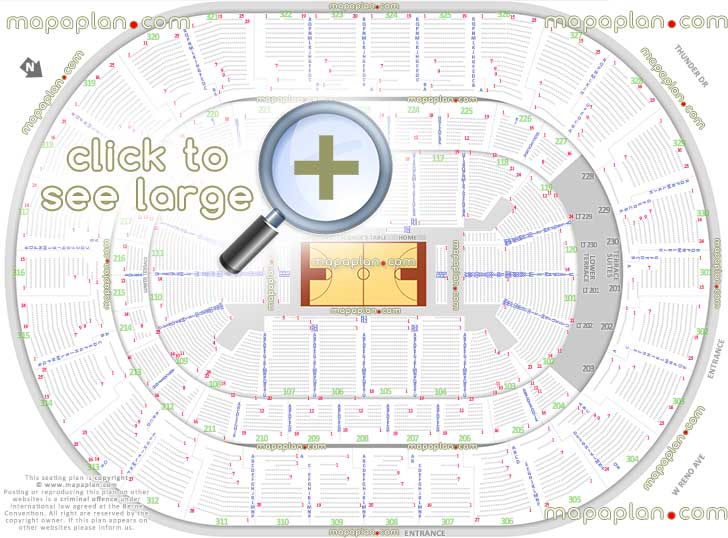 Chesapeake Energy Arena seat & row numbers detailed seating ...