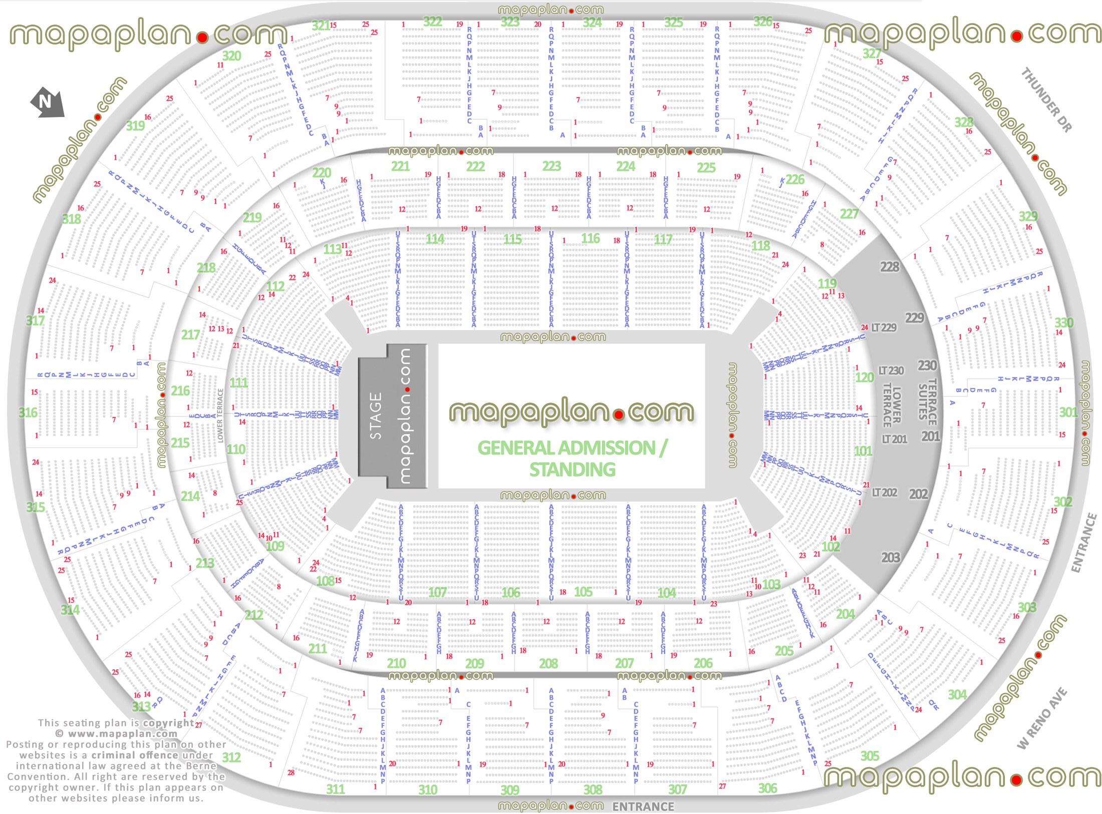 Chesapeake Energy Arena Interactive Seating Chart