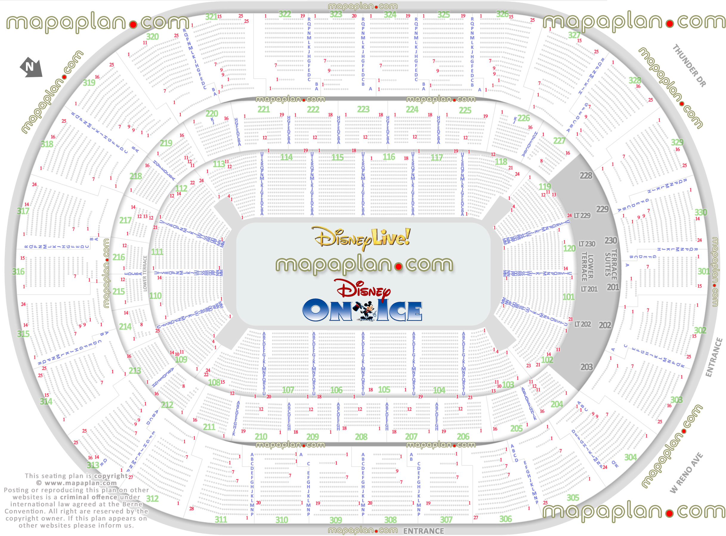 disney ice disney live oklahoma city ok usa best seat finder 3d interactive tool precise detailed aisle seat row numbering location data plan ice rink event floor level map lower bowl concourse club upper balcony seating suites terrace lounge boxes rows a b c d e f g h j k l m n p q r s t u Oklahoma City Paycom Center Arena seating chart