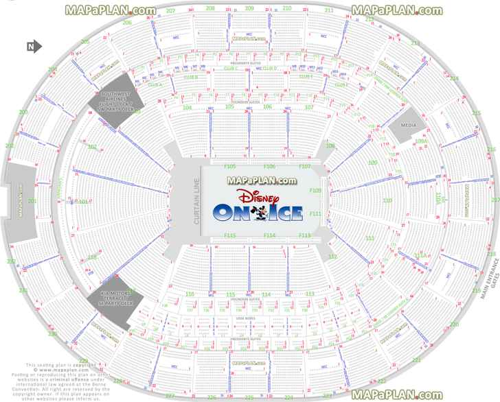 disney ice show arrangement review diagram best partial obstructed view finder precise aisle seat numbering location data Orlando Kia Center seating chart