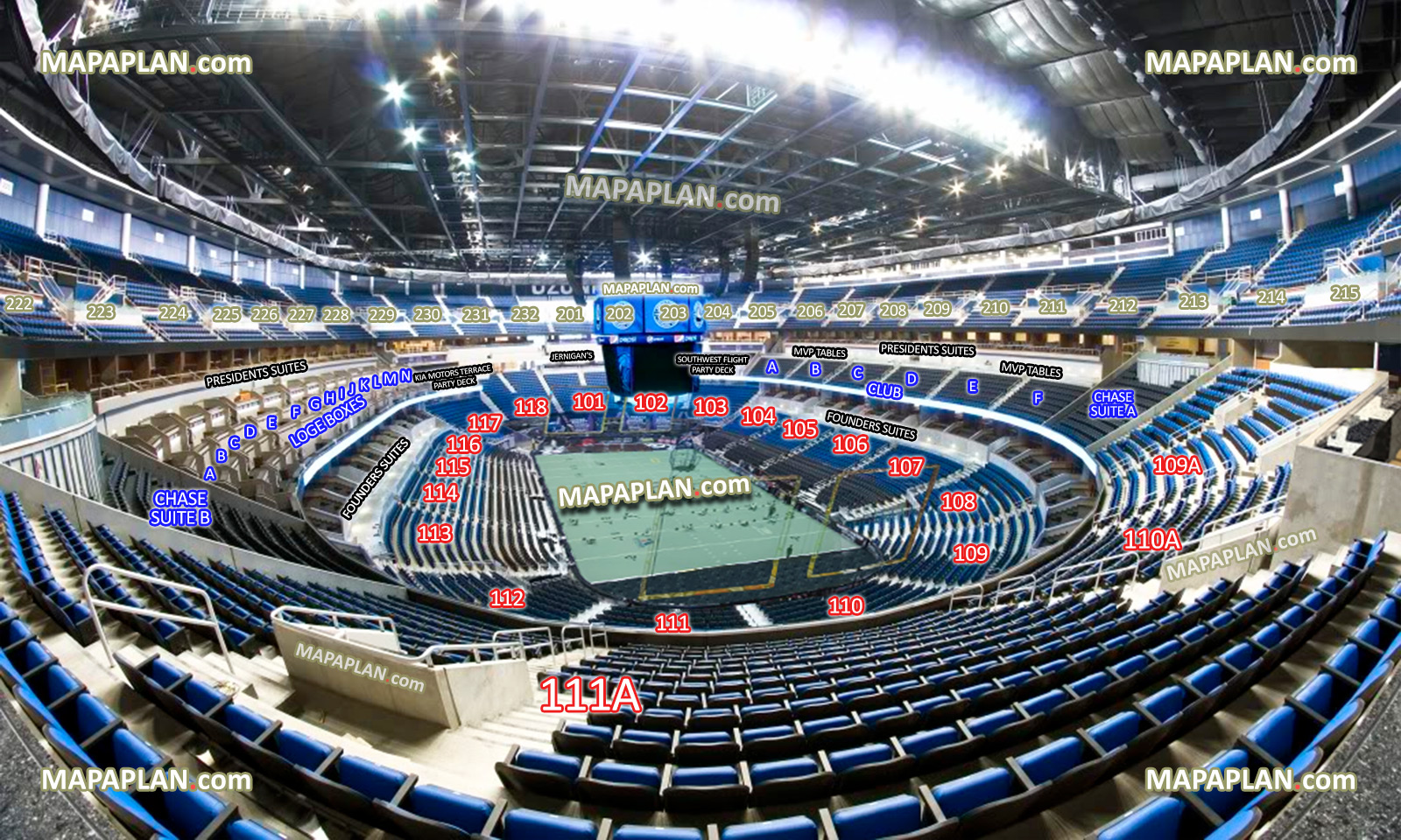 Orlando Amway Center View from Section 111A Row 35