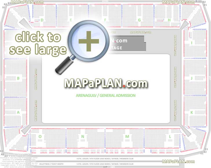stage layout live show information langside scene oversikt sektion innganger diagram felt tennis hockey Oslo Telenor Arena seating plan