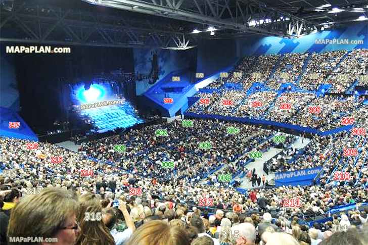 view from section 406 row H seat 14 virtual interactive inside best seats 3d stage tour Perth RAC Arena seating plan