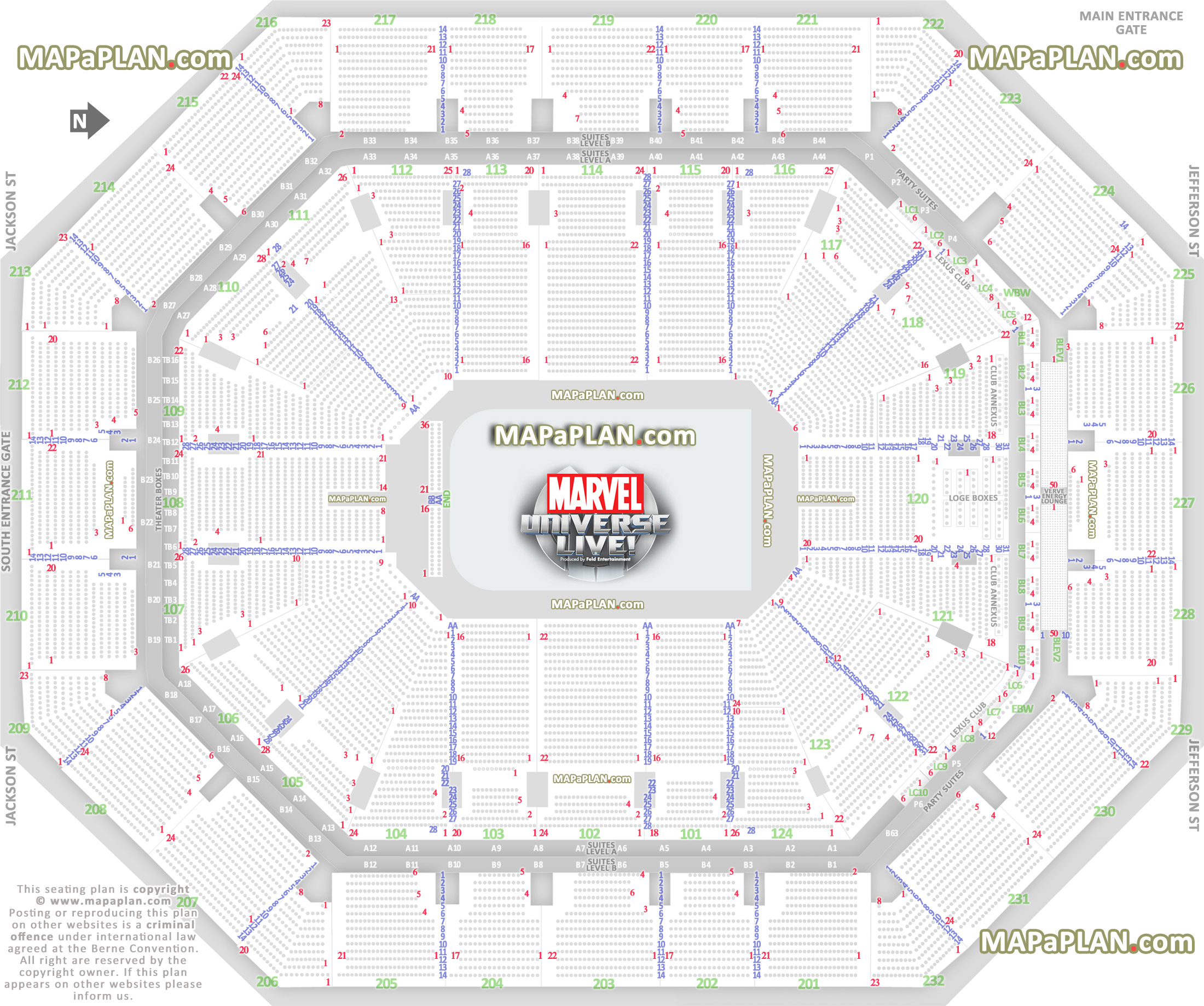 marvel universe live new show interactive balcony best seat selection arrangement review diagram sro standing room only area verve energy lounge Phoenix Footprint Center Arena seating chart