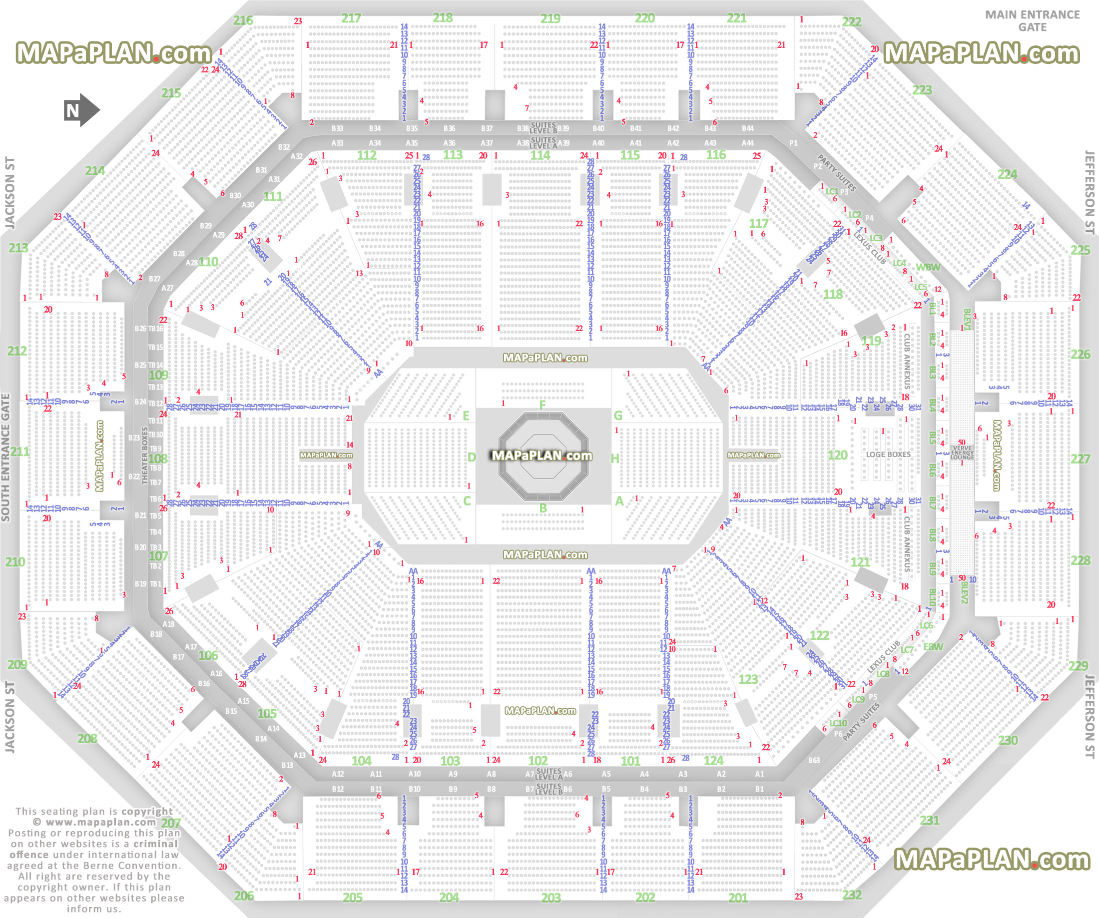 ufc mma fights fully seated setup chart viewer main entrance gates exit detailed map wheelchair disabled handicap accessible executive hospitality rental suites seat theater box Phoenix Footprint Center Arena seating chart
