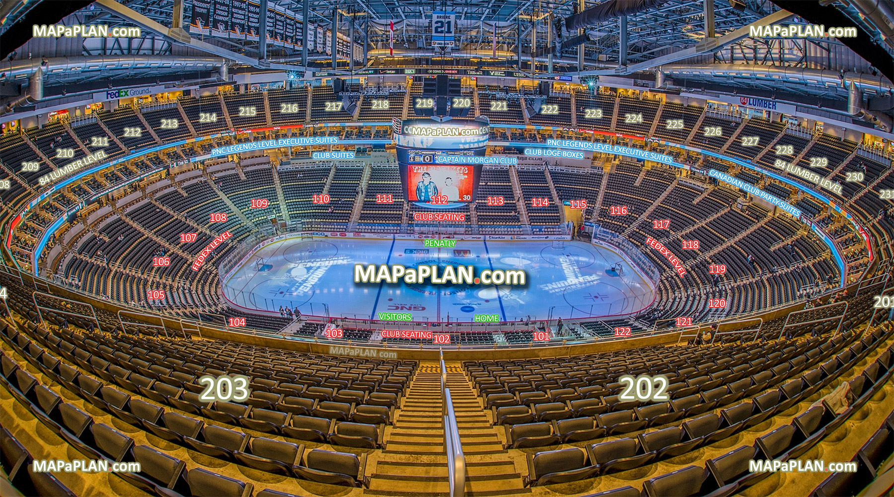 view section 203 row l seat 1 penguins game photo fedex 100 84 lumber level 200 captain morgan club pnc legends executive canadian party suites lexus loge boxes  Pittsburgh PPG Paints Arena seating chart