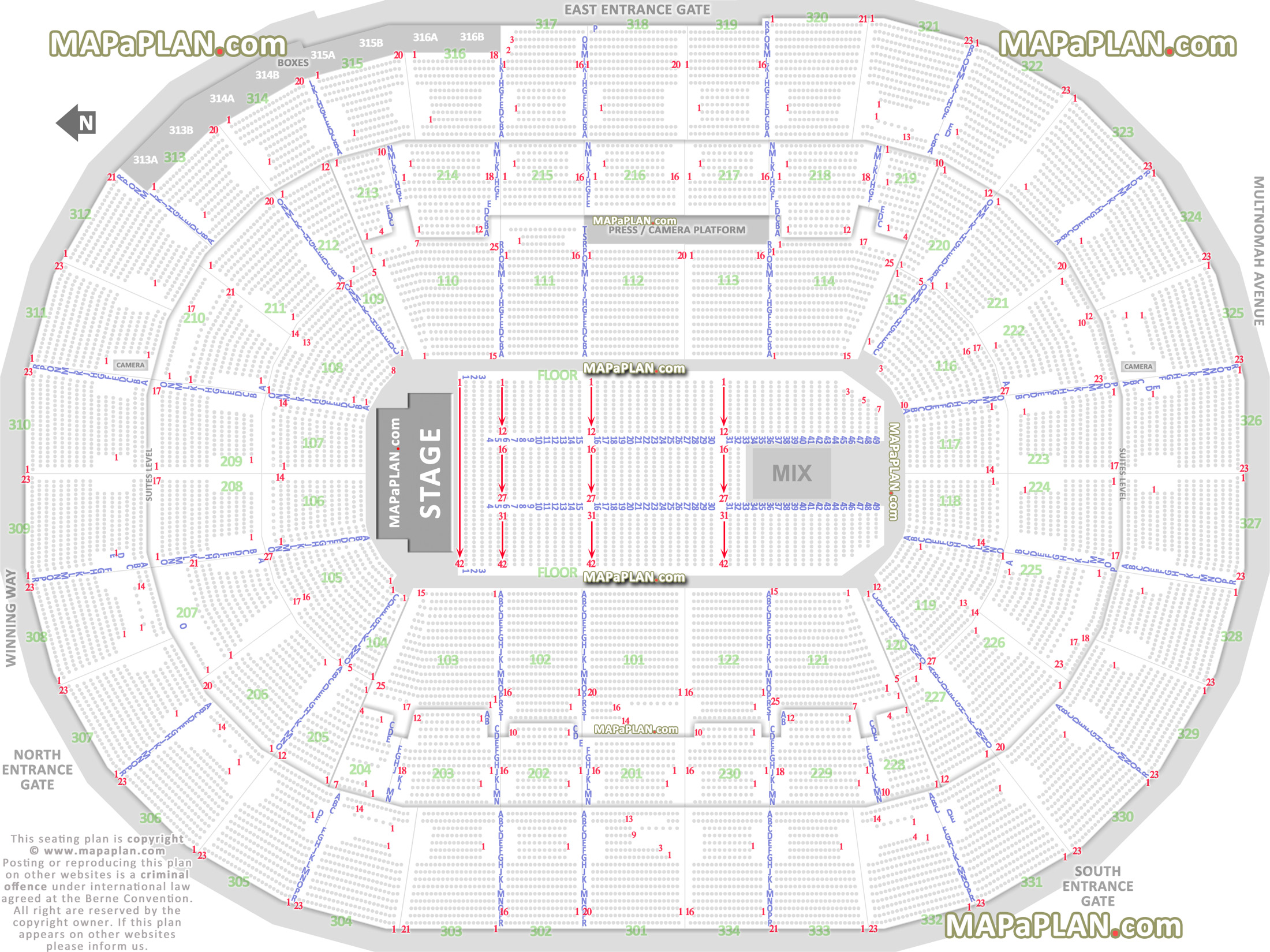 Portland Memorial Coliseum Concert Seating Chart