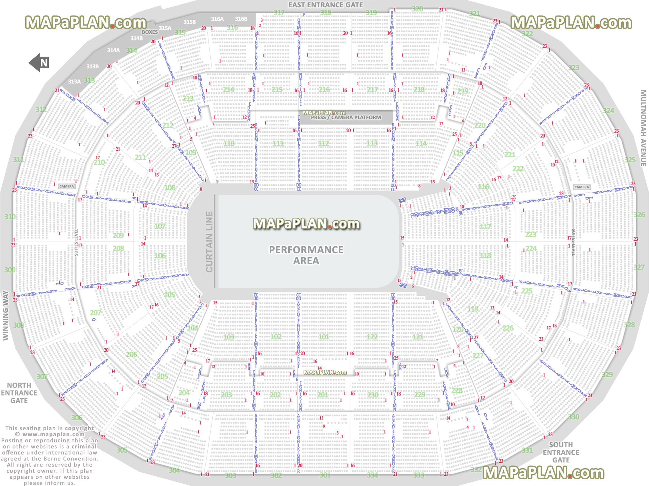 Pbr Moda Center Seating Chart