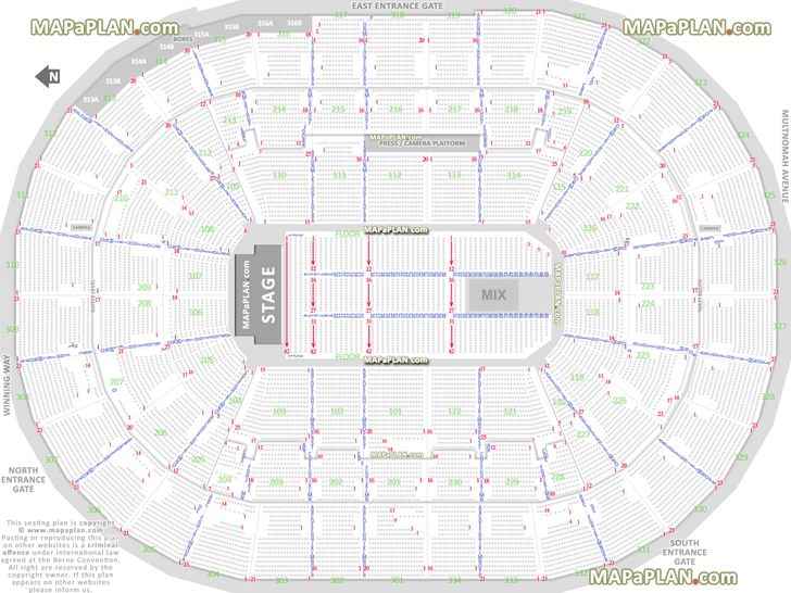 Moda Center Portland Or Seating Chart