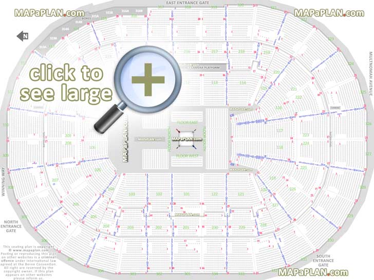 wwe raw smackdown live wrestling boxing match events 360 round ring stage configuration good bad worst seats executive hospitality rental suites level Portland Moda Center seating chart