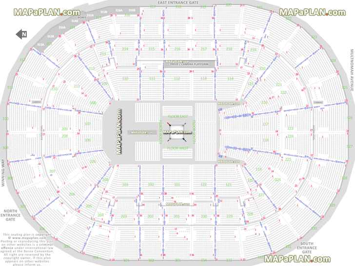 Moda Center Concert Floor Seating Chart