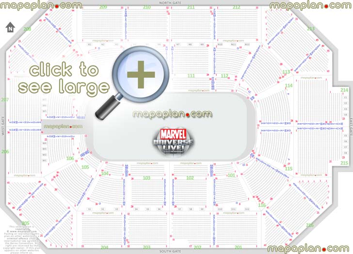 marvel universe live new show interactive best seat selection arrangement review diagram balcony sections 201 202 203 204 205 206 207 208 209 210 211 212 213 214 215 216 Rosemont Allstate Arena seating chart