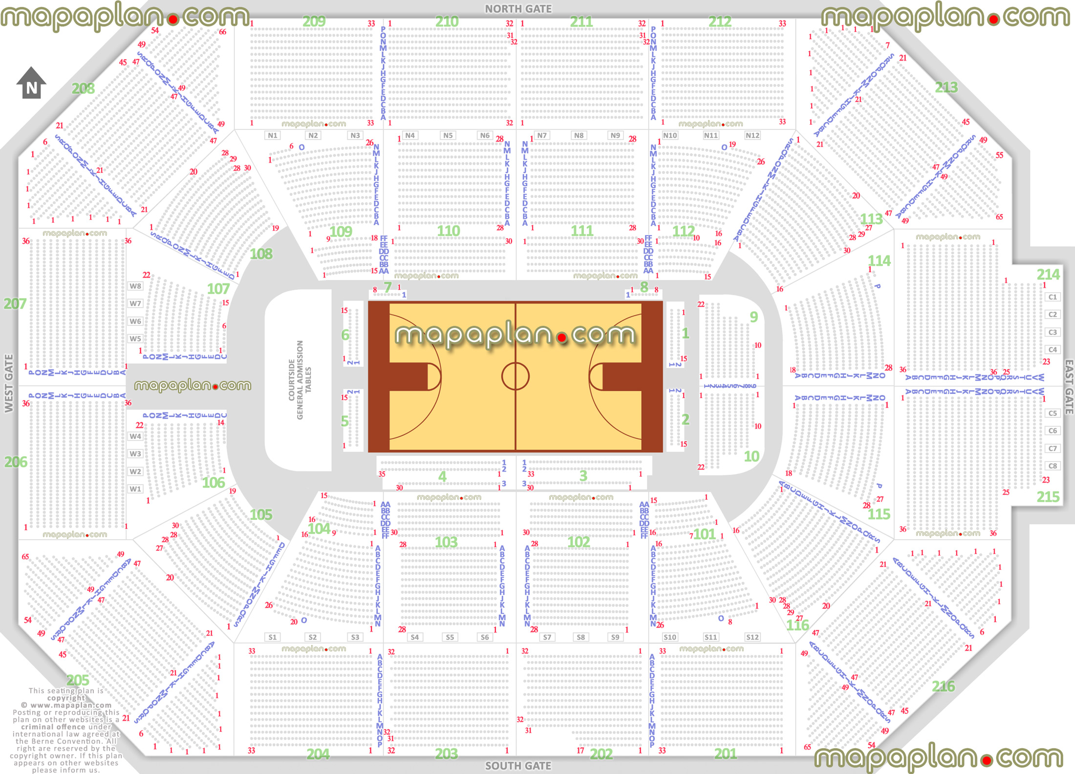 Sky Blue Seating Chart