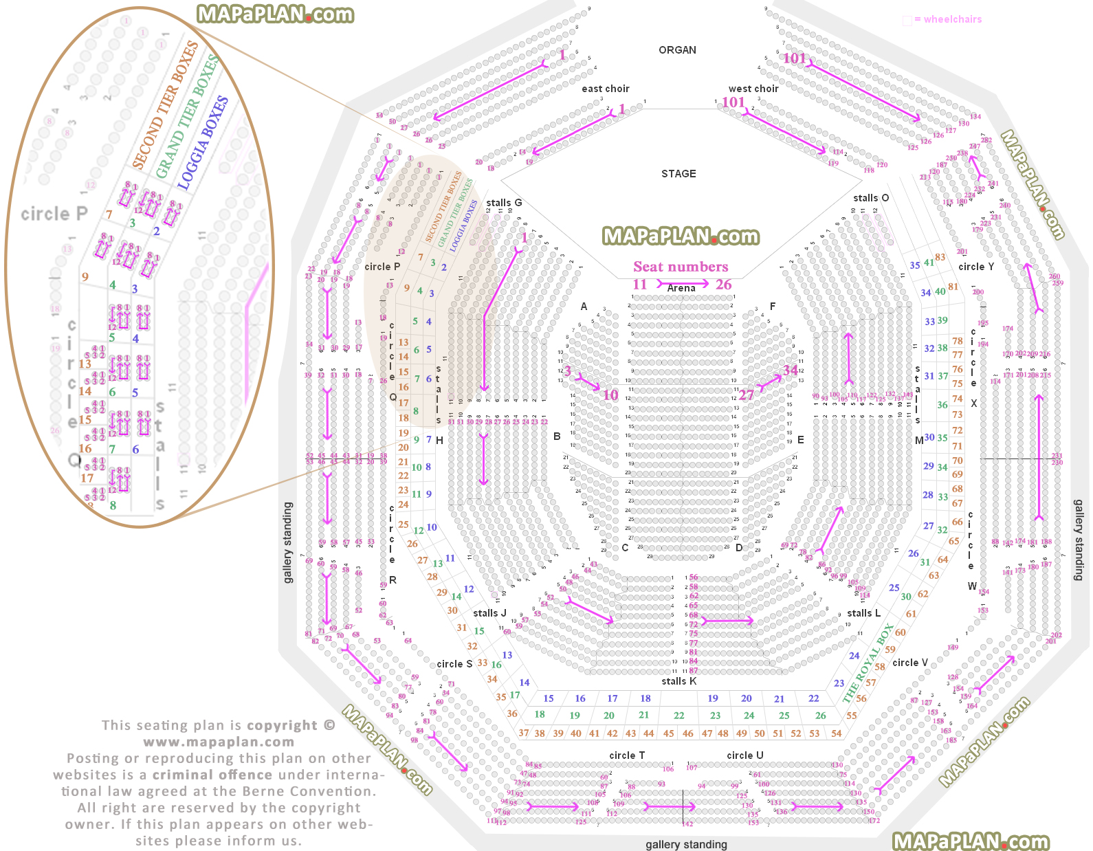 Royal albert hall seating