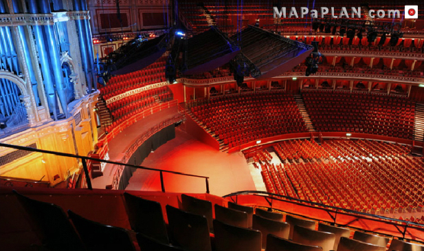 circle p row 5 seat 5 restricted side handrail view from seat Royal Albert Hall seating plan