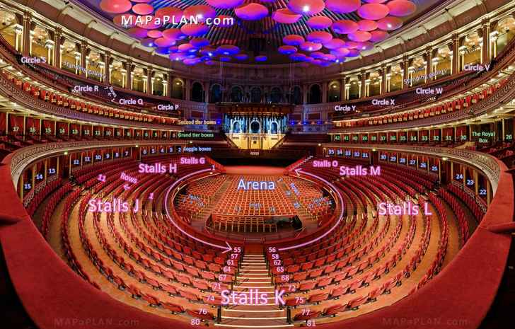 interactive virtual tour 3d model 360 degrees panoramic layout Royal Albert Hall seating plan