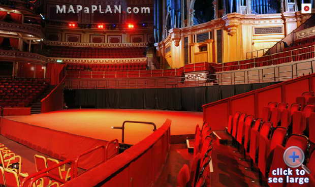 stalls o row 2 side view from premium seats Royal Albert Hall seating plan