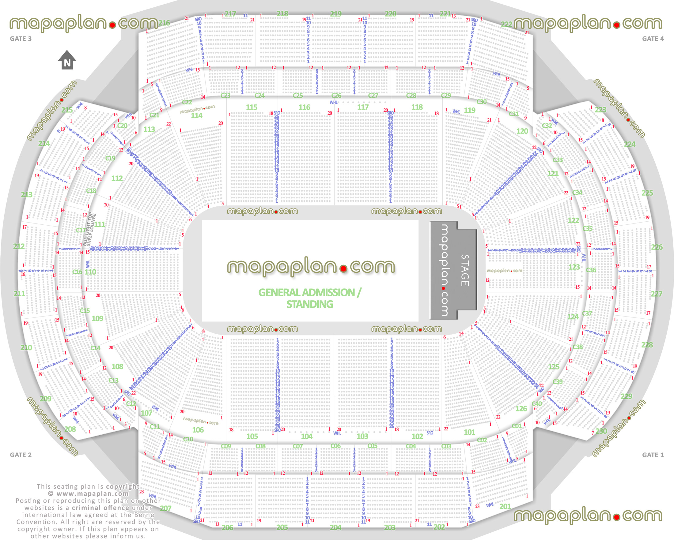 Consol Energy Center Seating Chart Seat Numbers