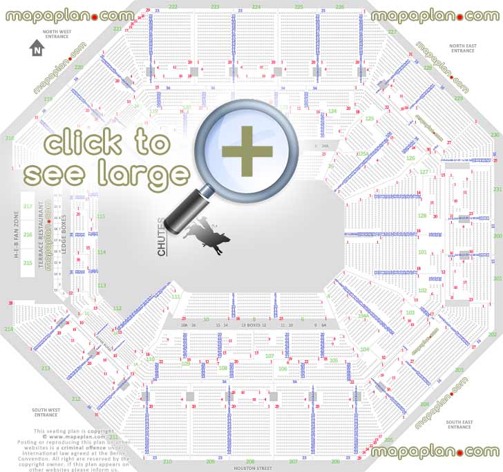 rodeo stock show prca detailed fully seated chart setup standing room only sro area wheelchair disabled handicap accessible seats plan arena main entrance gate exits map San Antonio Frost Bank Center seating chart