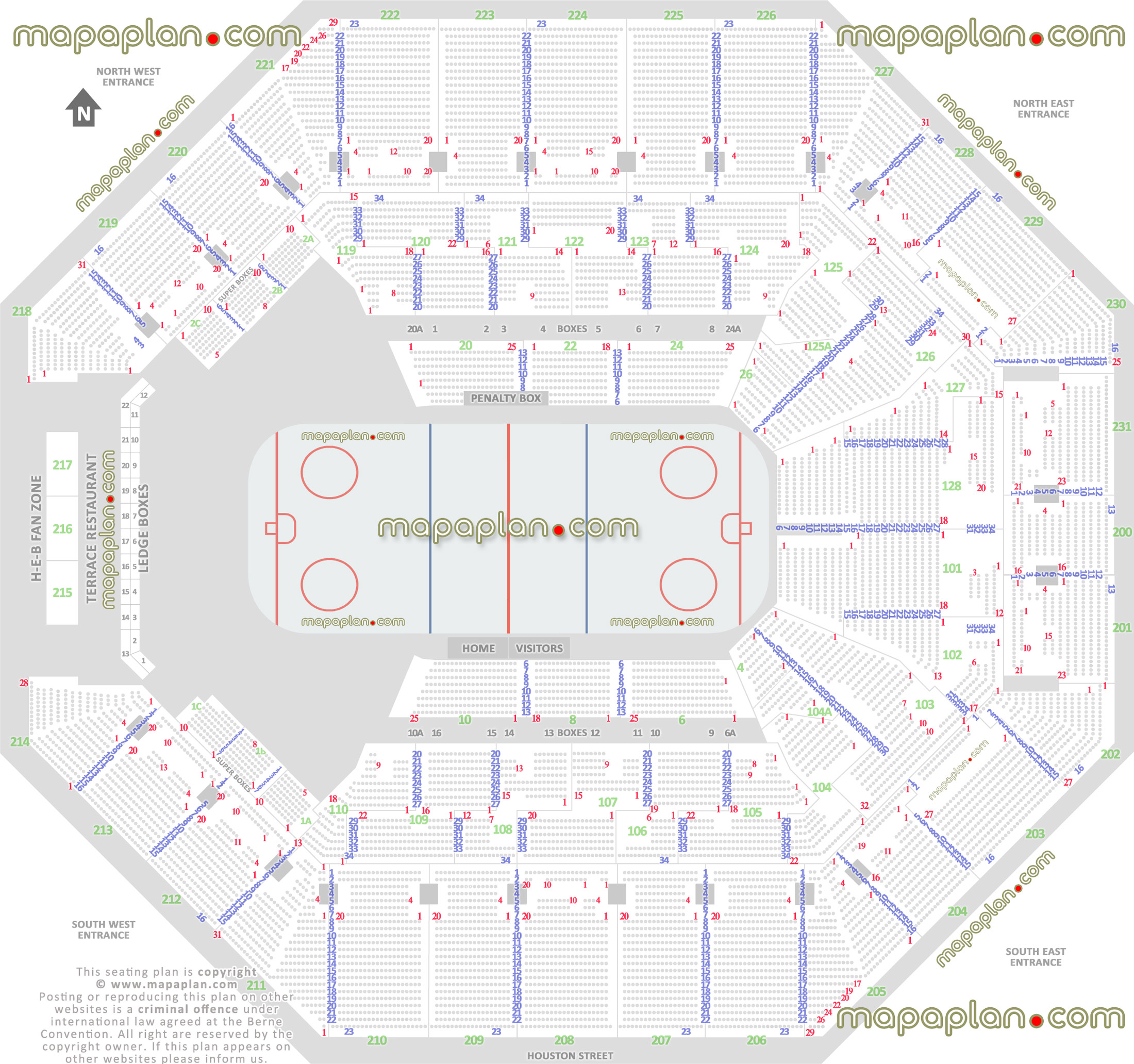 san antonio rampage ahl ice hockey seating map printable layout diagram full exact row numbers plan how seats row charter plaza terrace balcony level San Antonio Frost Bank Center seating chart