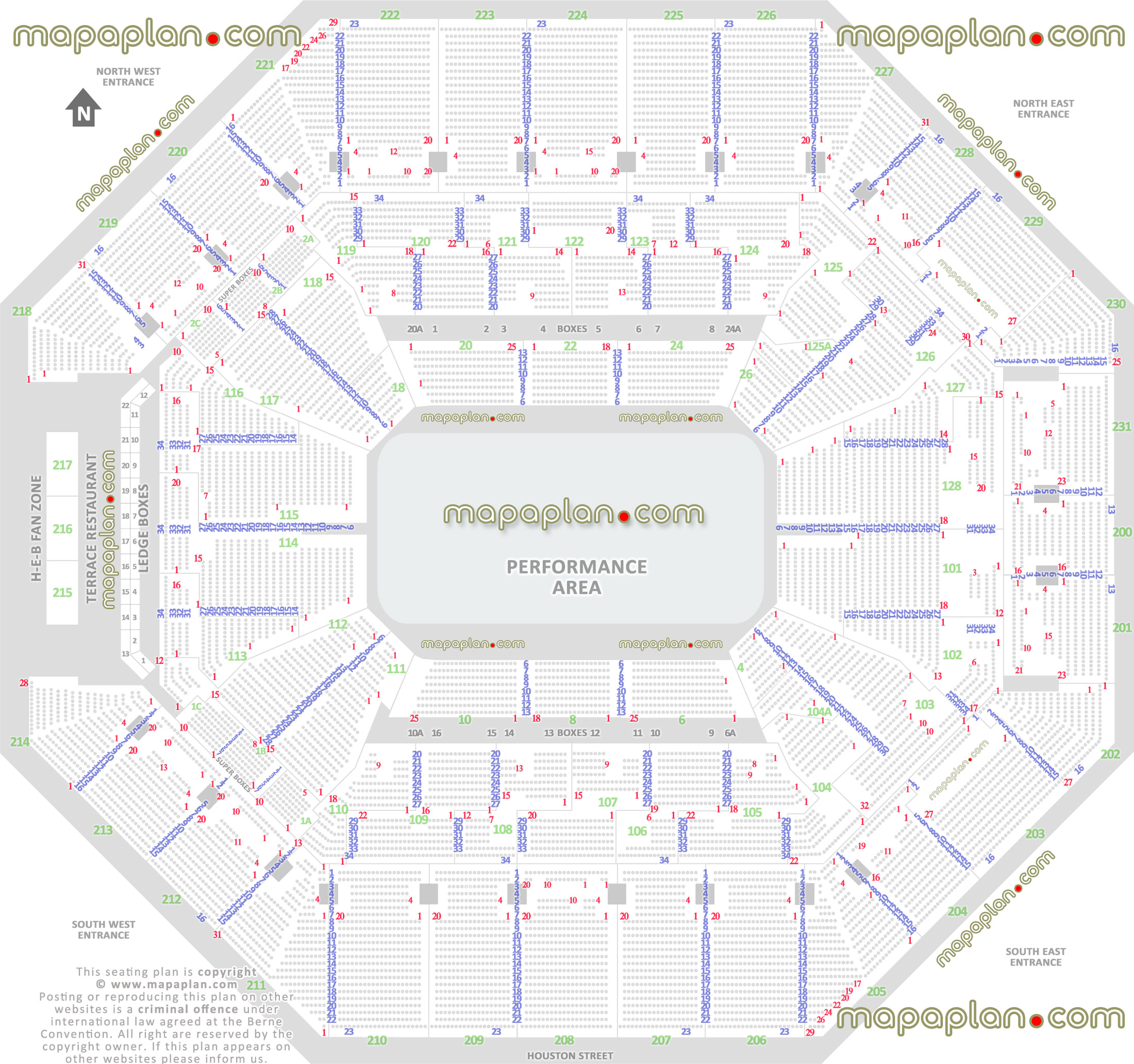 performance area shows half house theater sport events pbr professional bull riders rodeo cirque du soleil ringling bros monster truck jam nitro circus arenacross gymnastics best good bad worst partial obstructed view seats San Antonio Frost Bank Center seating chart