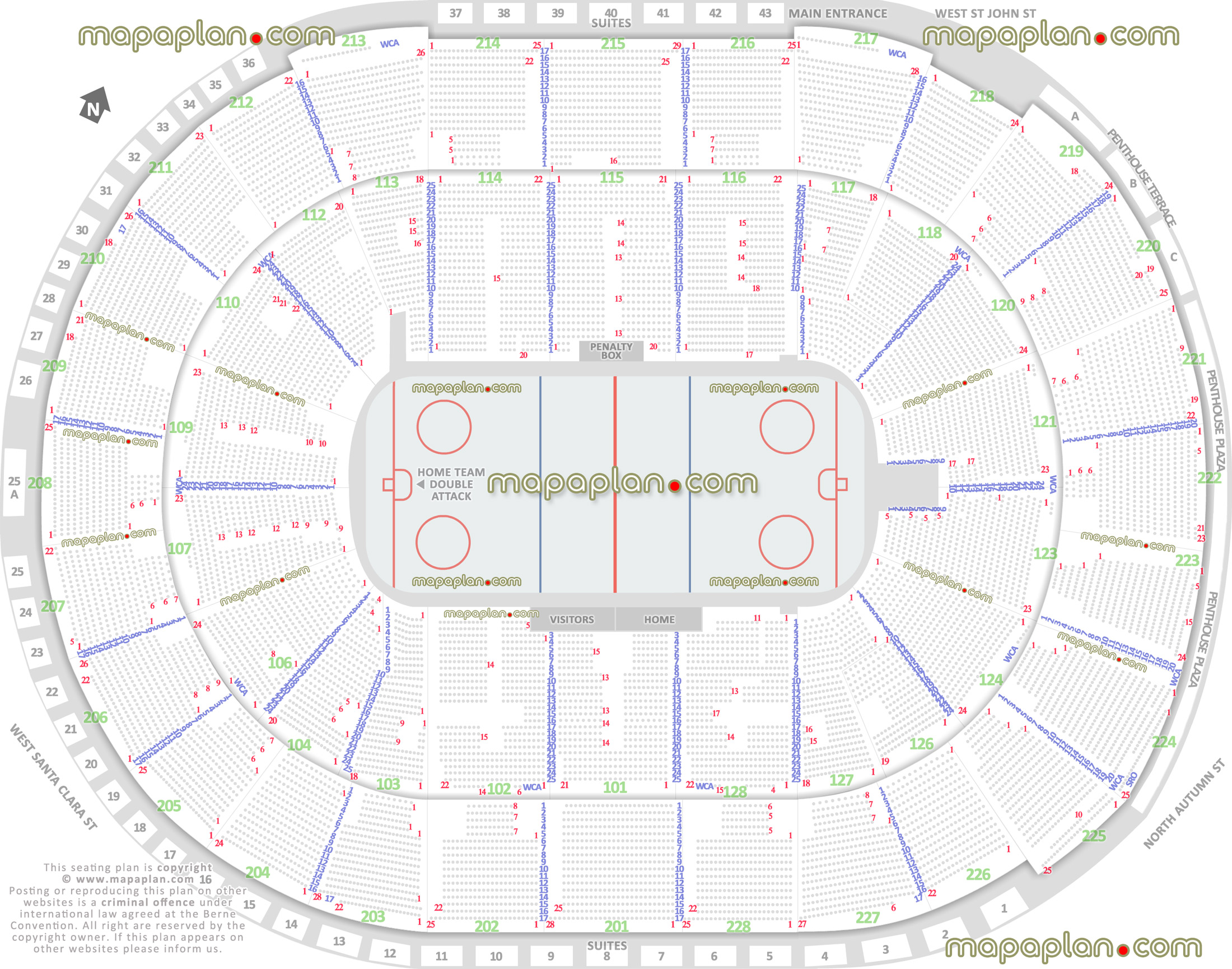 San Jose Sharks Arena Seating Chart