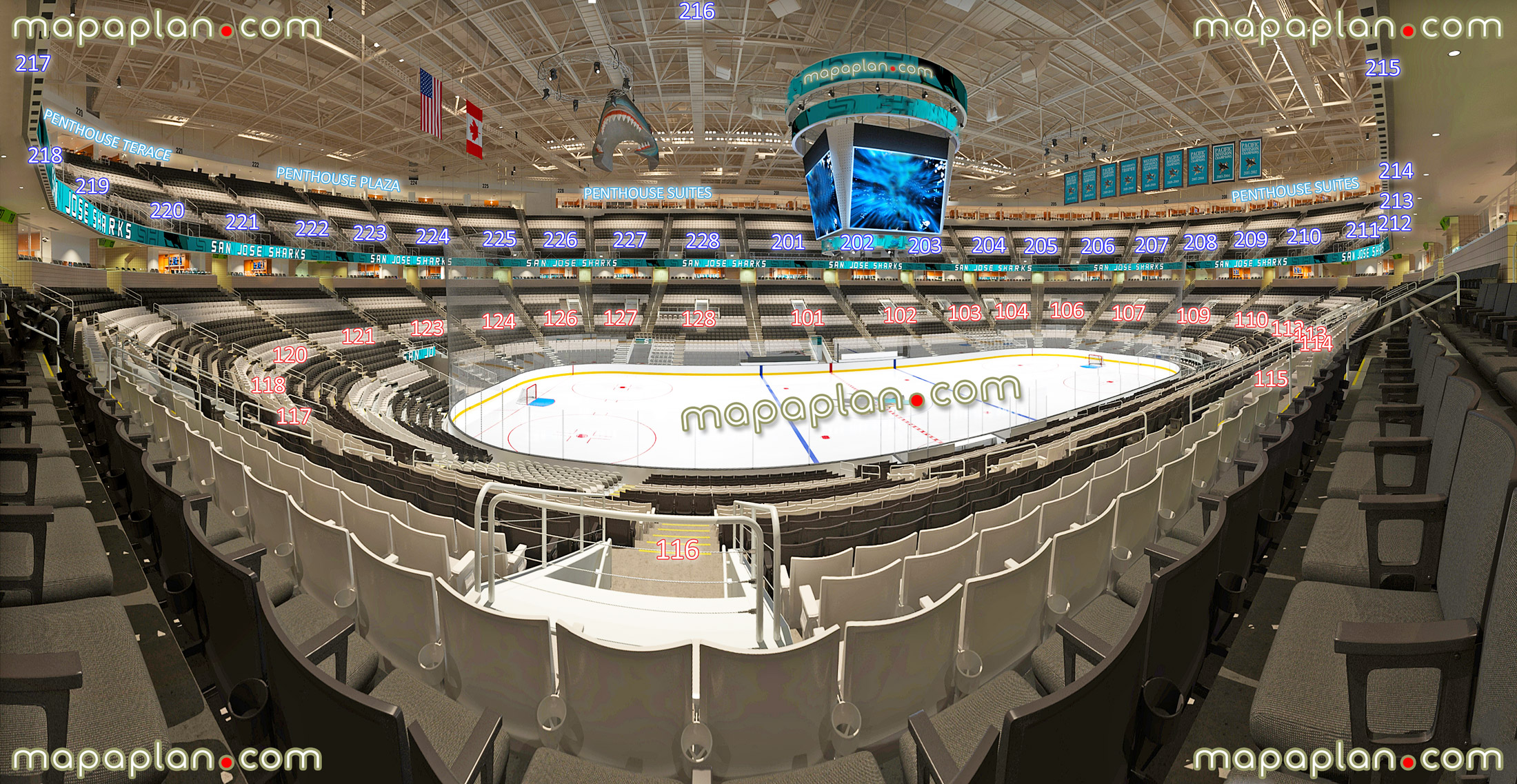 Sap Center Seating Chart Hockey