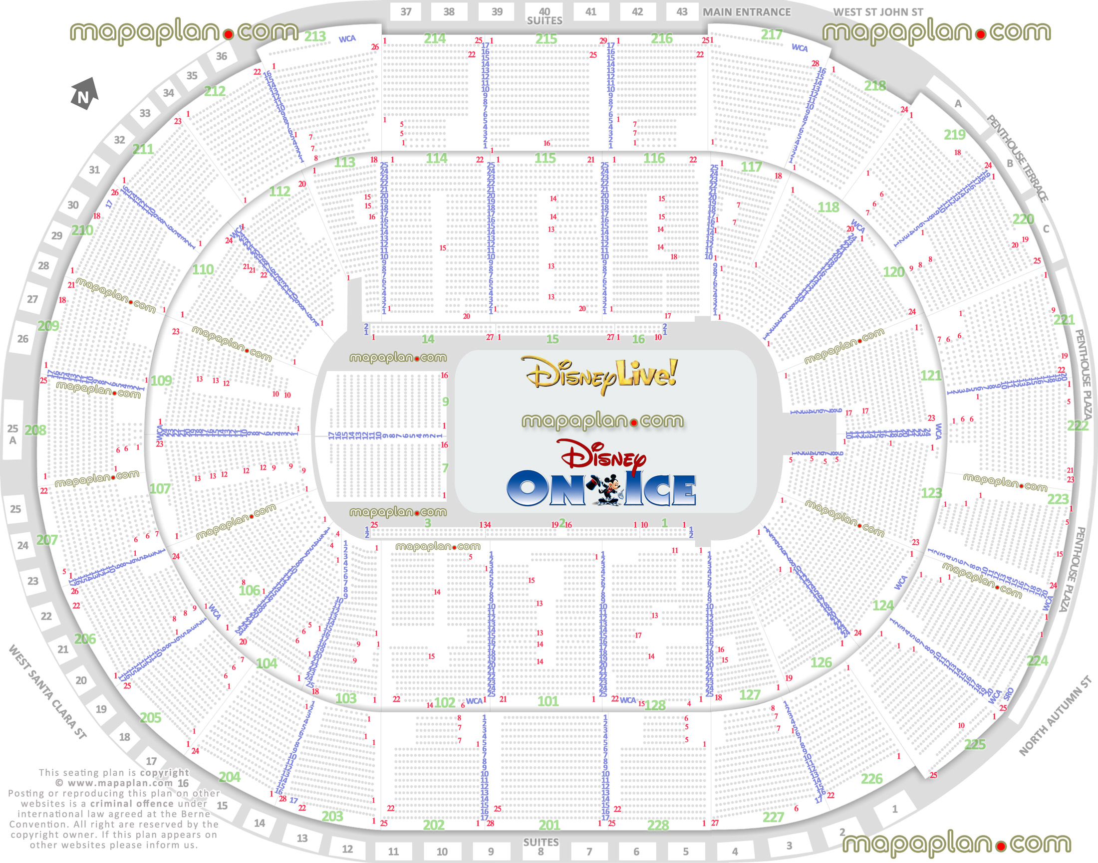 San Jose Pavillion Seating Chart