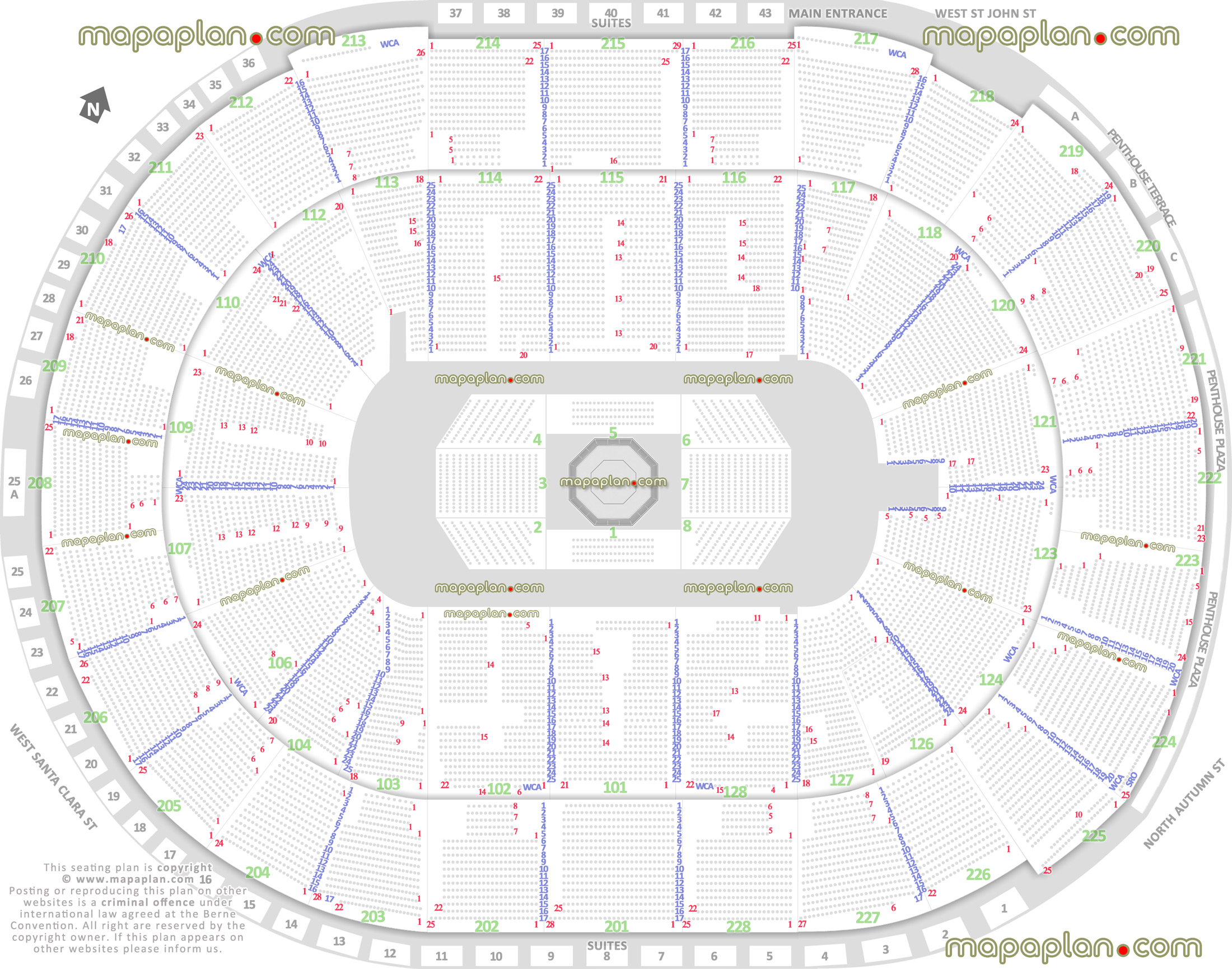 Sap Center Seating Chart Rows